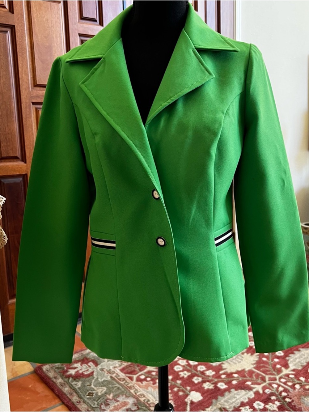 Vintage 60’s Kelly Green Melissa Lane Blazer Jacket Size M
